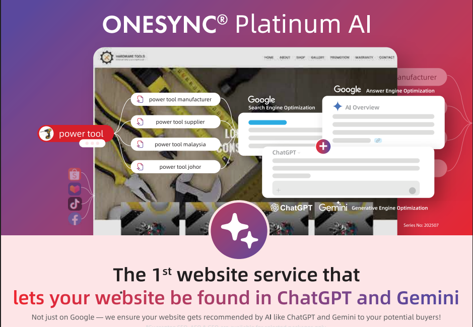 ONESYNC® Platinum AI: Malaysia’s First AI-Optimized Website System for SMEs